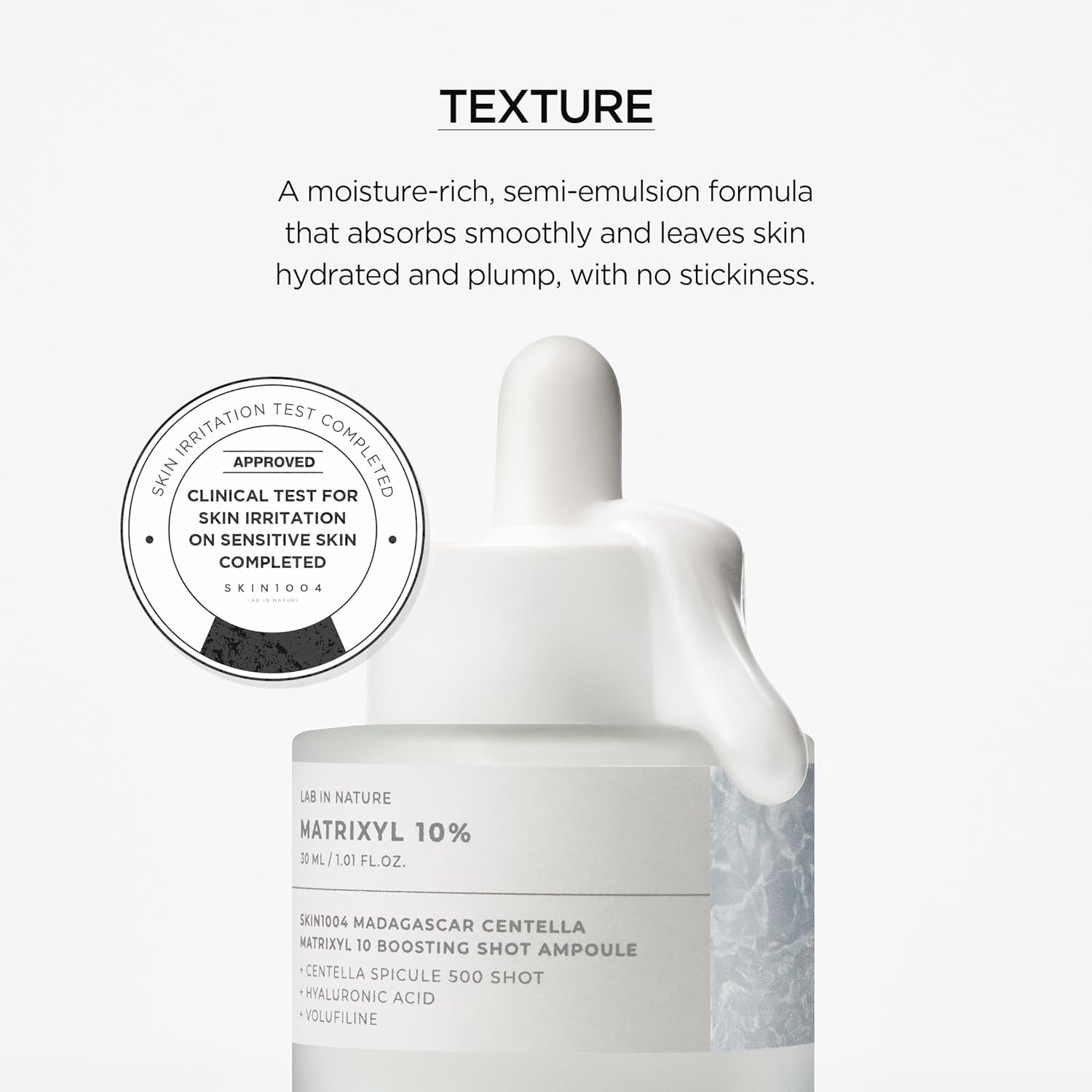 Madagascar Centella Matrixyl 10 Boosting Shot Ampoule – stangrinamoji ir drėkinamoji veido ampulė