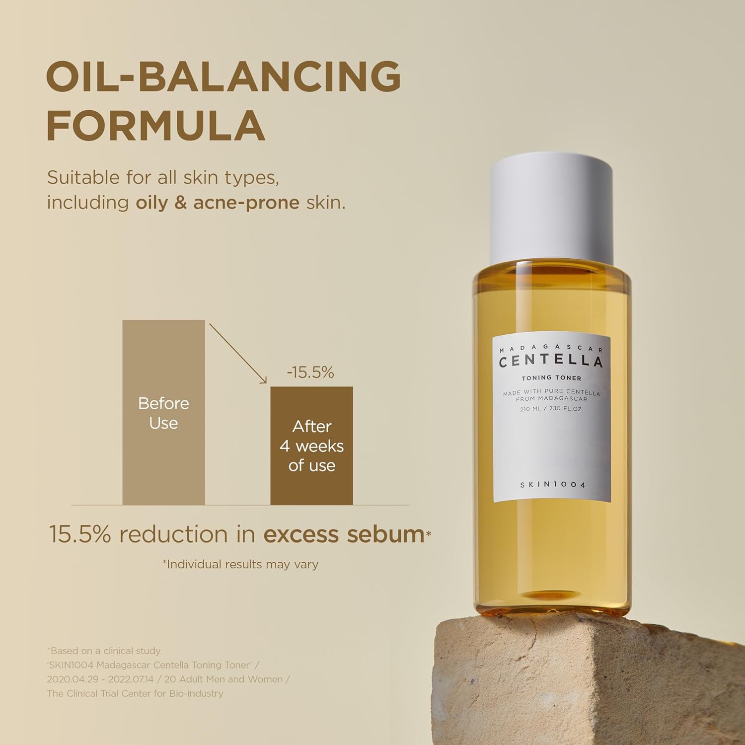 Madagascar Centella Toning Toner – švelnus kasdienis veido tonikas su PHA rūgštimi