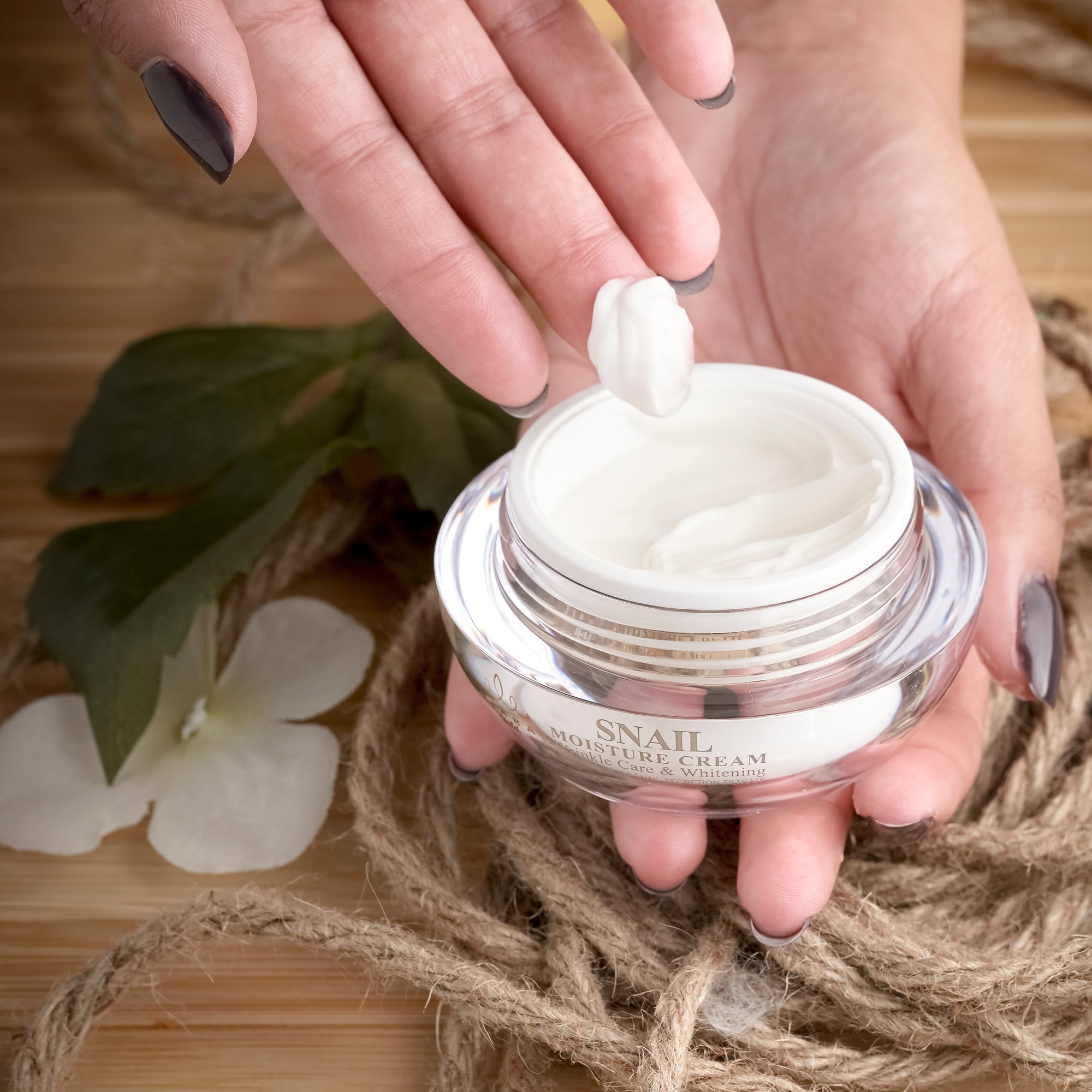 Premium Snail Cream - drėkinamasis kremas su sraigių mucinu ir probiotikais