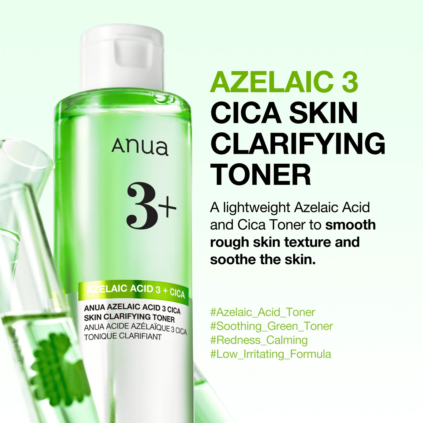 ANUA Azelaic 3 Cica Skin Clarifying Toner – švelnus valomasis tonikas