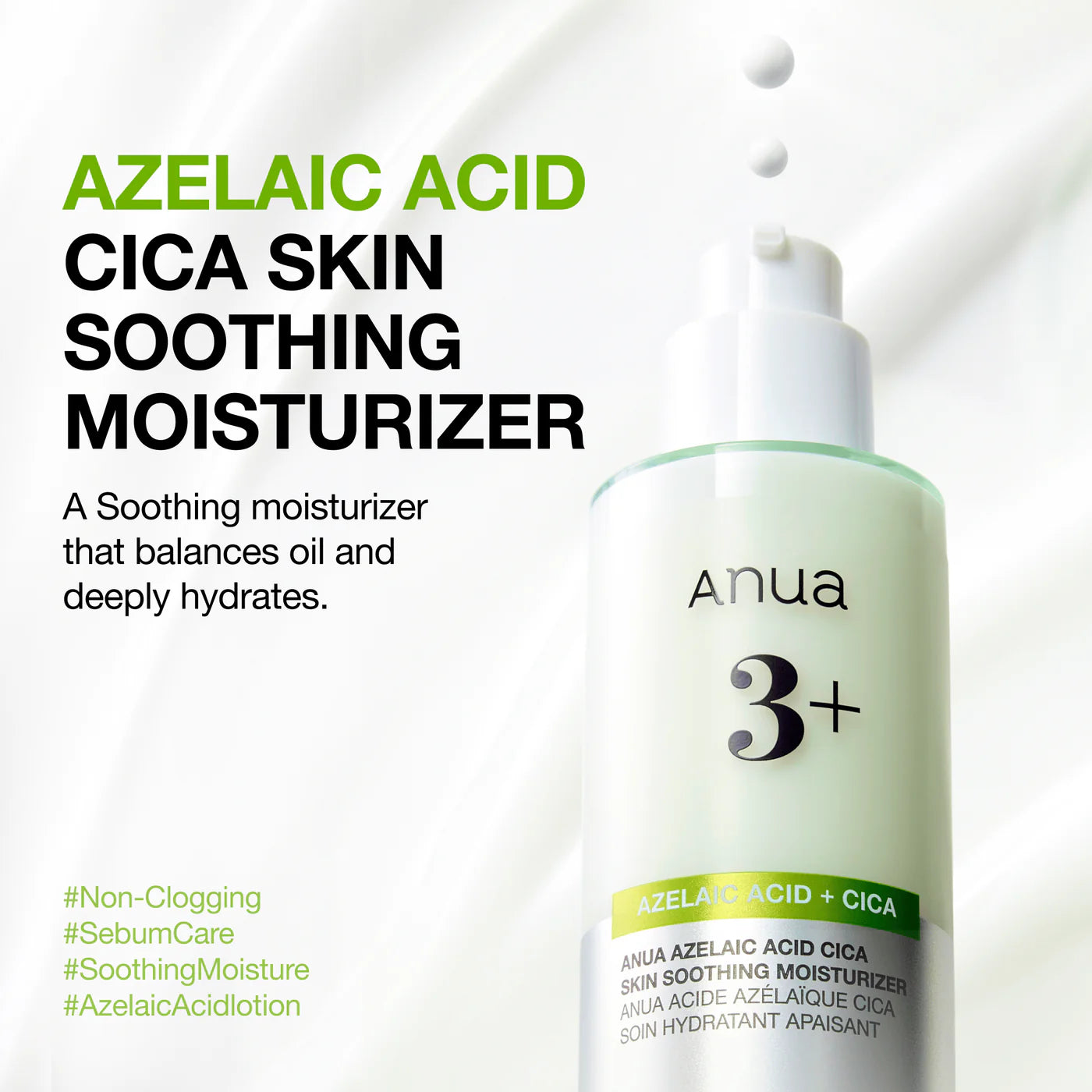 ANUA Azelaic Acid Cica Skin Soothing Moisturizer – raminamasis veido kremas