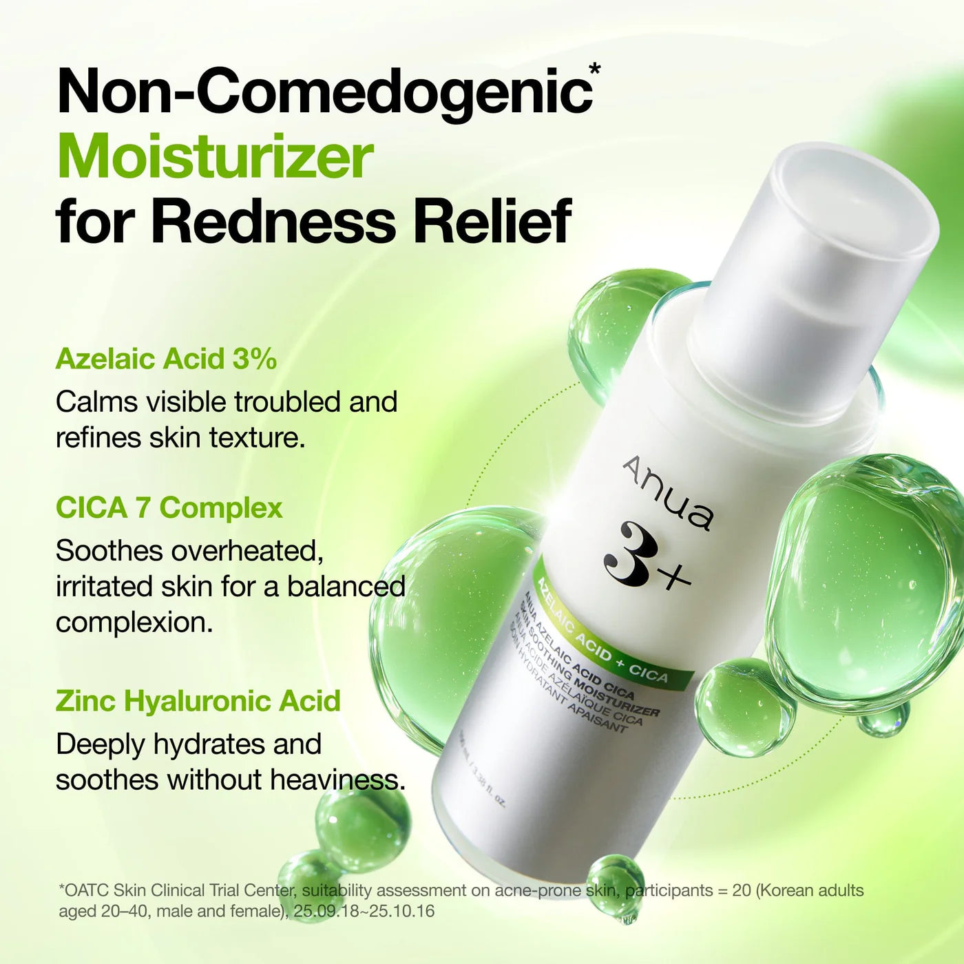 ANUA Azelaic Acid Cica Skin Soothing Moisturizer – raminamasis veido kremas