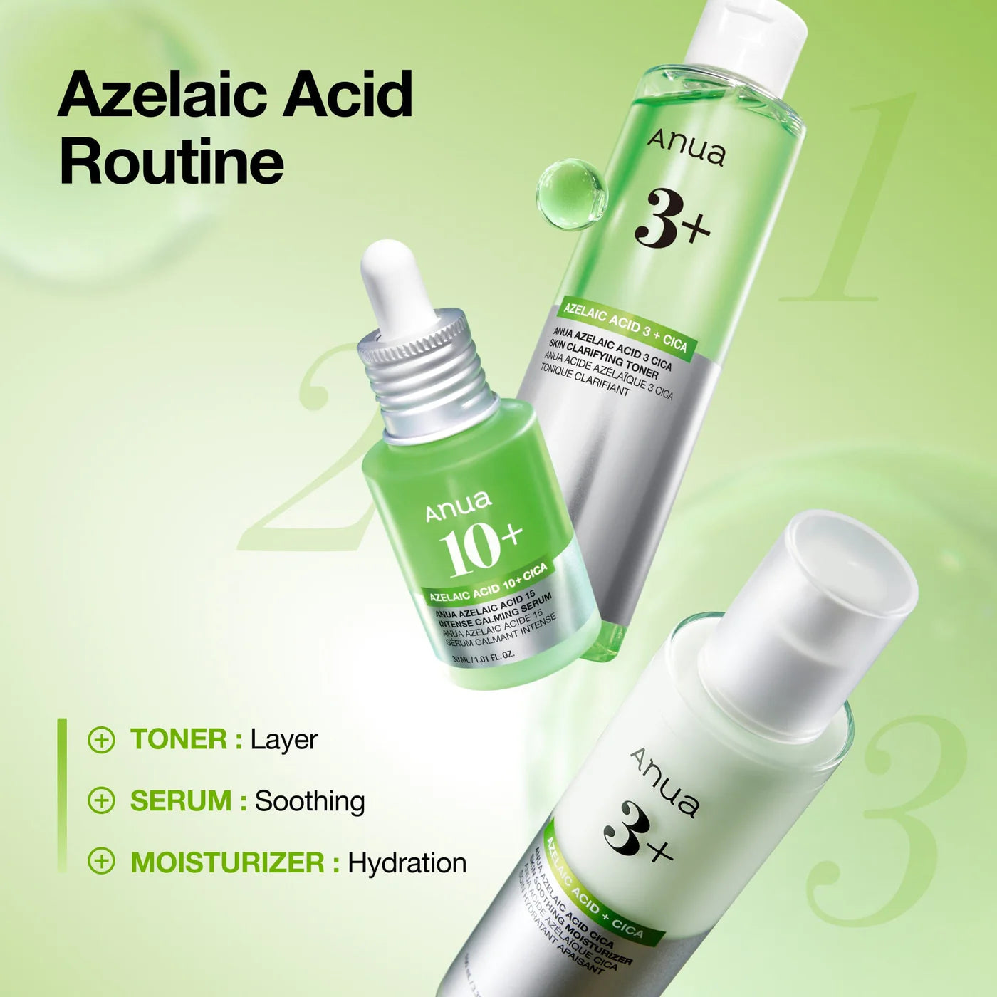 ANUA Azelaic Acid Cica Skin Soothing Moisturizer – raminamasis veido kremas