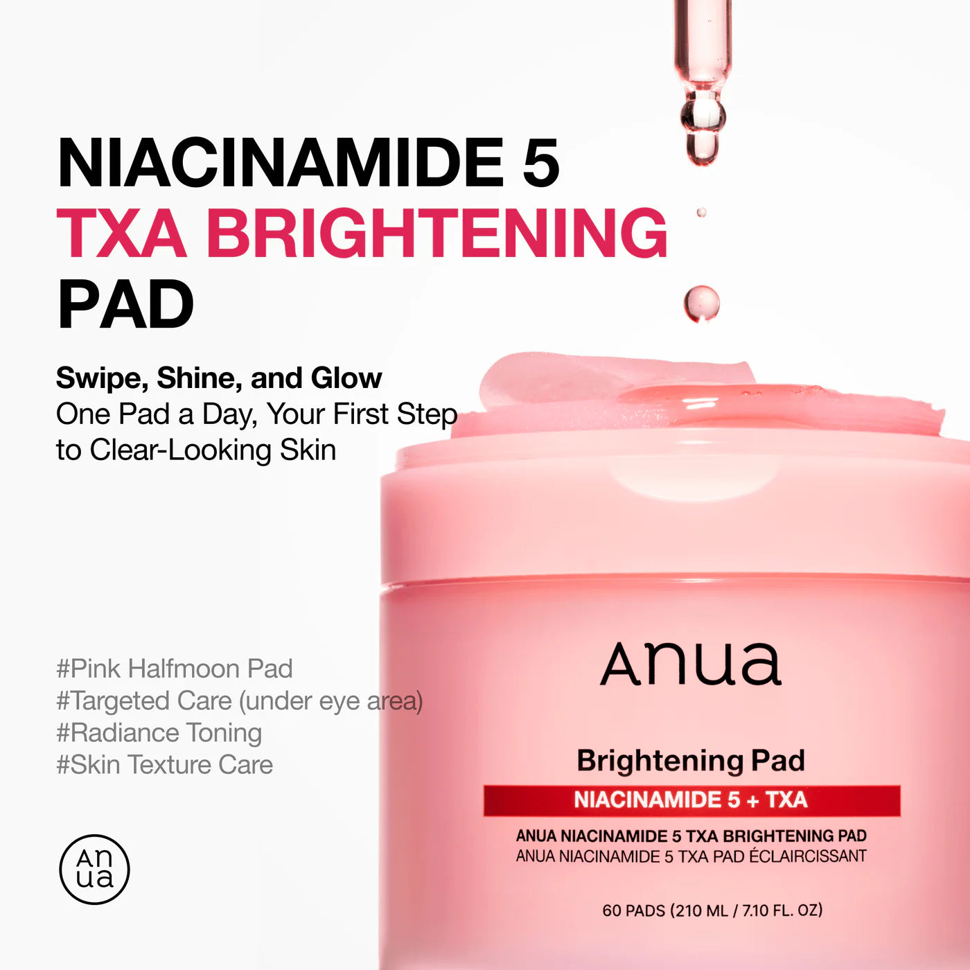 ANUA Niacinamide 5 TXA Brightening Pad – skaistinantys veido padeliai