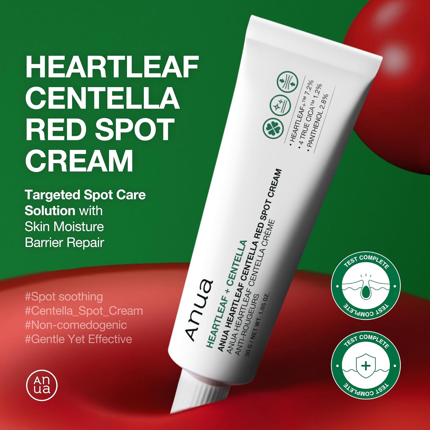 Centella Red Spot Cream – lokali priemonė spuogams