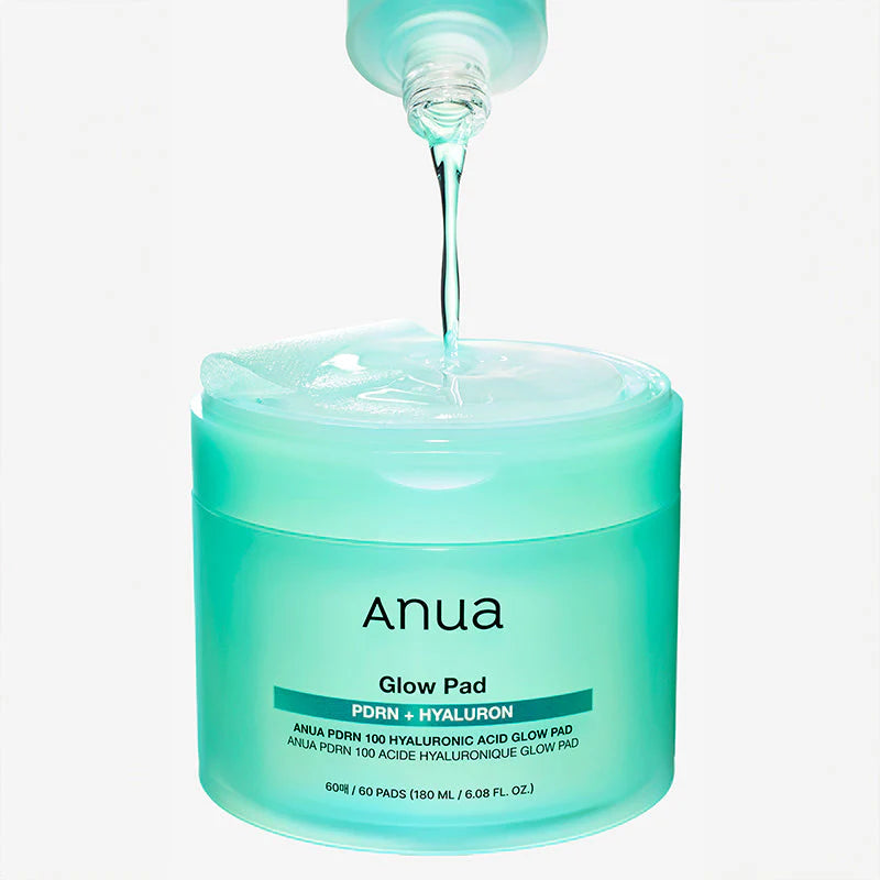 ANUA PDRN 100 Hyaluronic Acid Glow Pad – drėkinamieji ir švytėjimo suteikiantys veido padeliai
