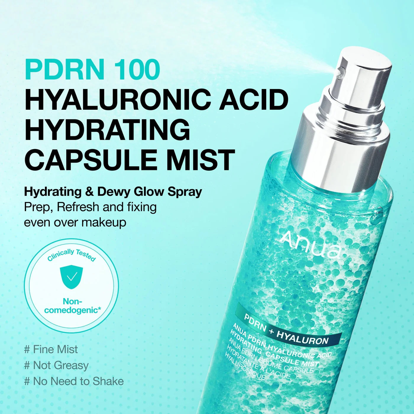 Anua PDRN Hyaluronic Acid Hydrating Capsule Mist - drėkinamoji veido dulksna