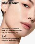 Rice 70 Glow Milky Toner Mini - veido tonikas su ryžių vandeniu