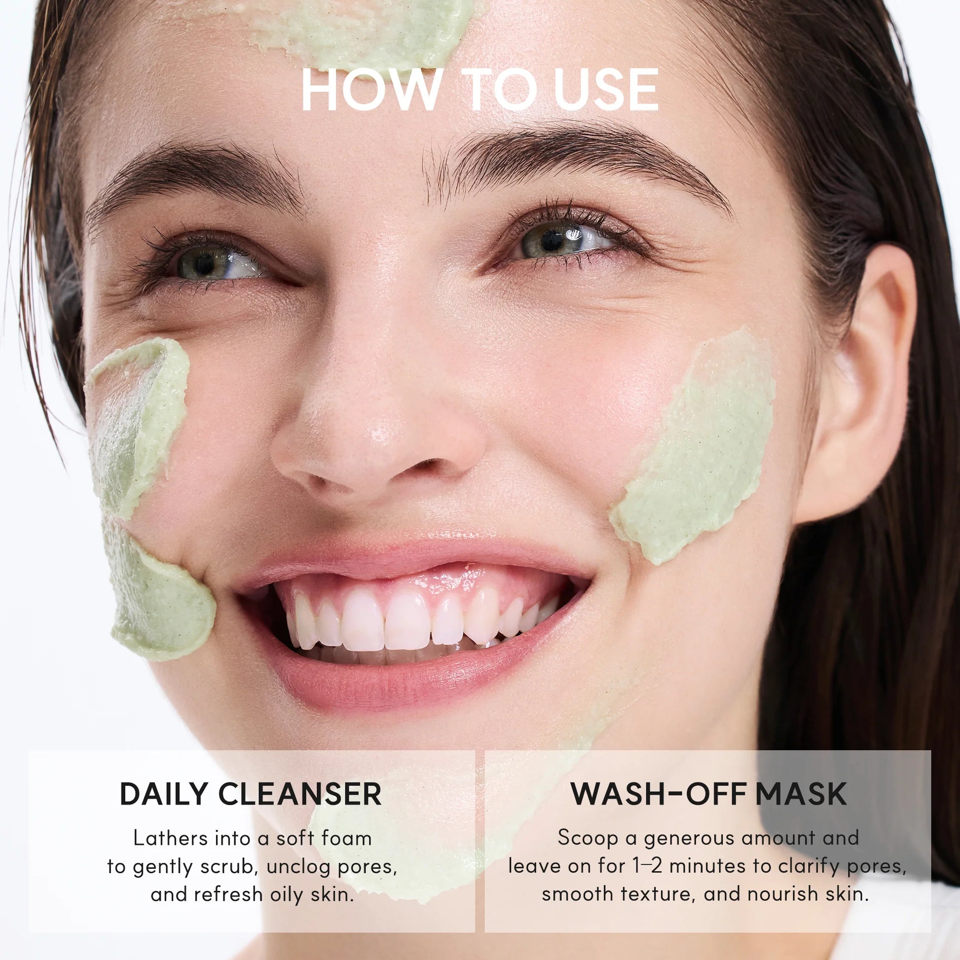 Arencia Green Rice Mochi Cleanser - gaivinantis veido prausiklis su augaliniais ekstraktais