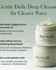 Arencia Green Rice Mochi Cleanser - gaivinantis veido prausiklis su augaliniais ekstraktais