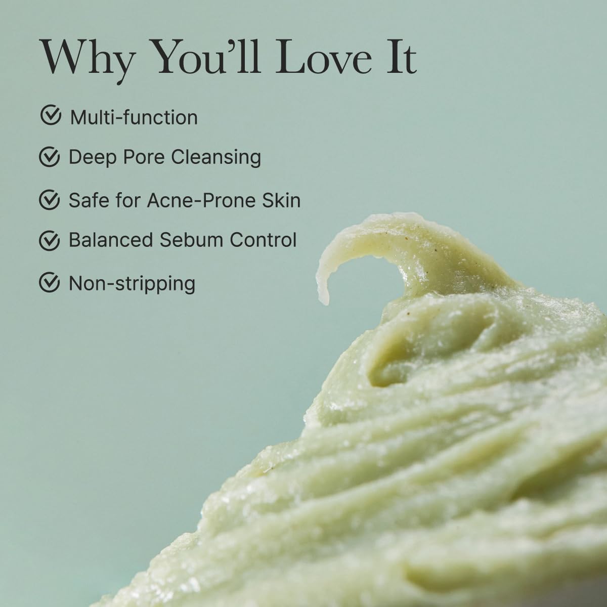 Arencia Green Rice Mochi Cleanser - gaivinantis veido prausiklis su augaliniais ekstraktais