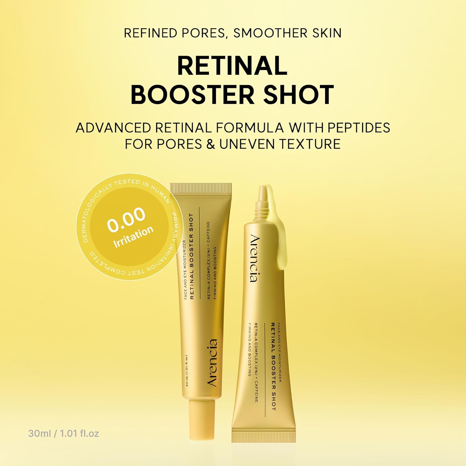 ARENCIA Retinal Booster Shot - naktinė intensyvaus poveikio priemonė su retinaliu