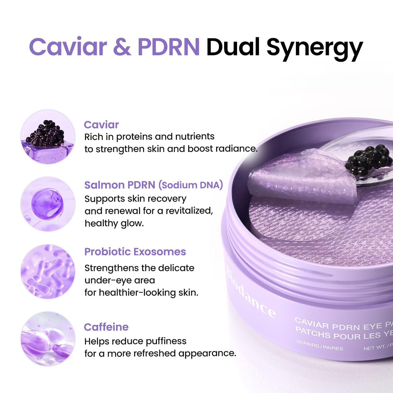 BIODANCE Caviar PDRN Eye Patches – regeneruojantys paakių padeliai