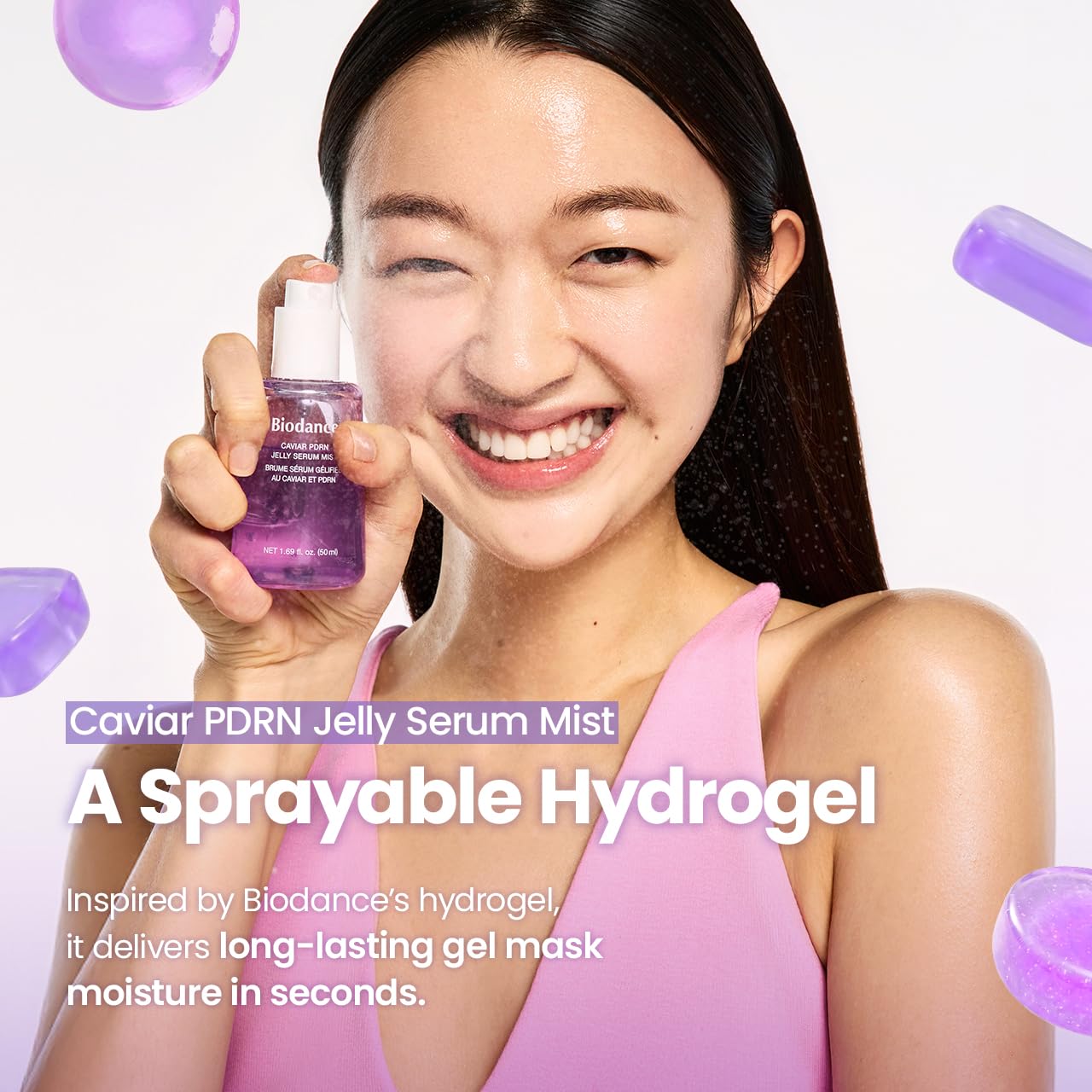 BIODANCE Caviar PDRN Jelly Serum Mist – drėkinanti seruminė veido dulksna