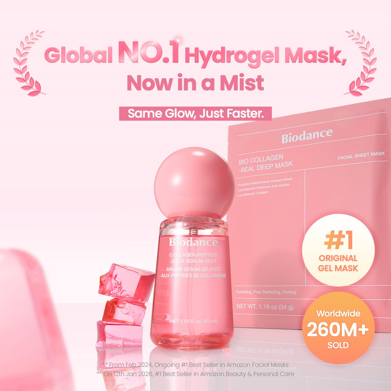 BIODANCE Collagen Peptide Jelly Serum Mist – stangrinanti seruminė veido dulksna + DOVANA