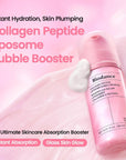 BIODANCE Collagen Peptide Liposome Bubble Booster – stangrinantis veido odos paruošimo boosteris su kolagenu ir peptidais