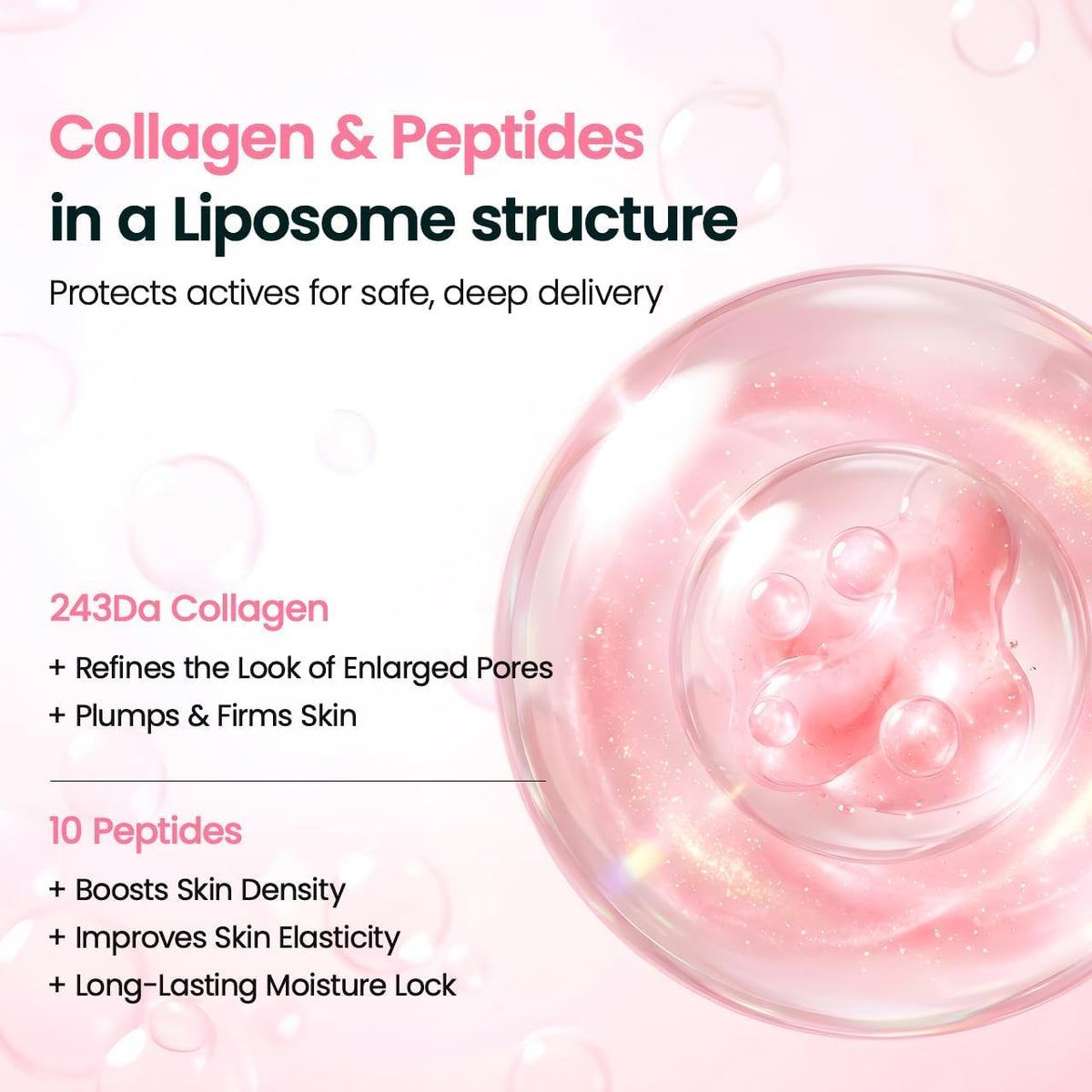 BIODANCE Collagen Peptide Liposome Bubble Booster – stangrinantis veido odos paruošimo boosteris su kolagenu ir peptidais