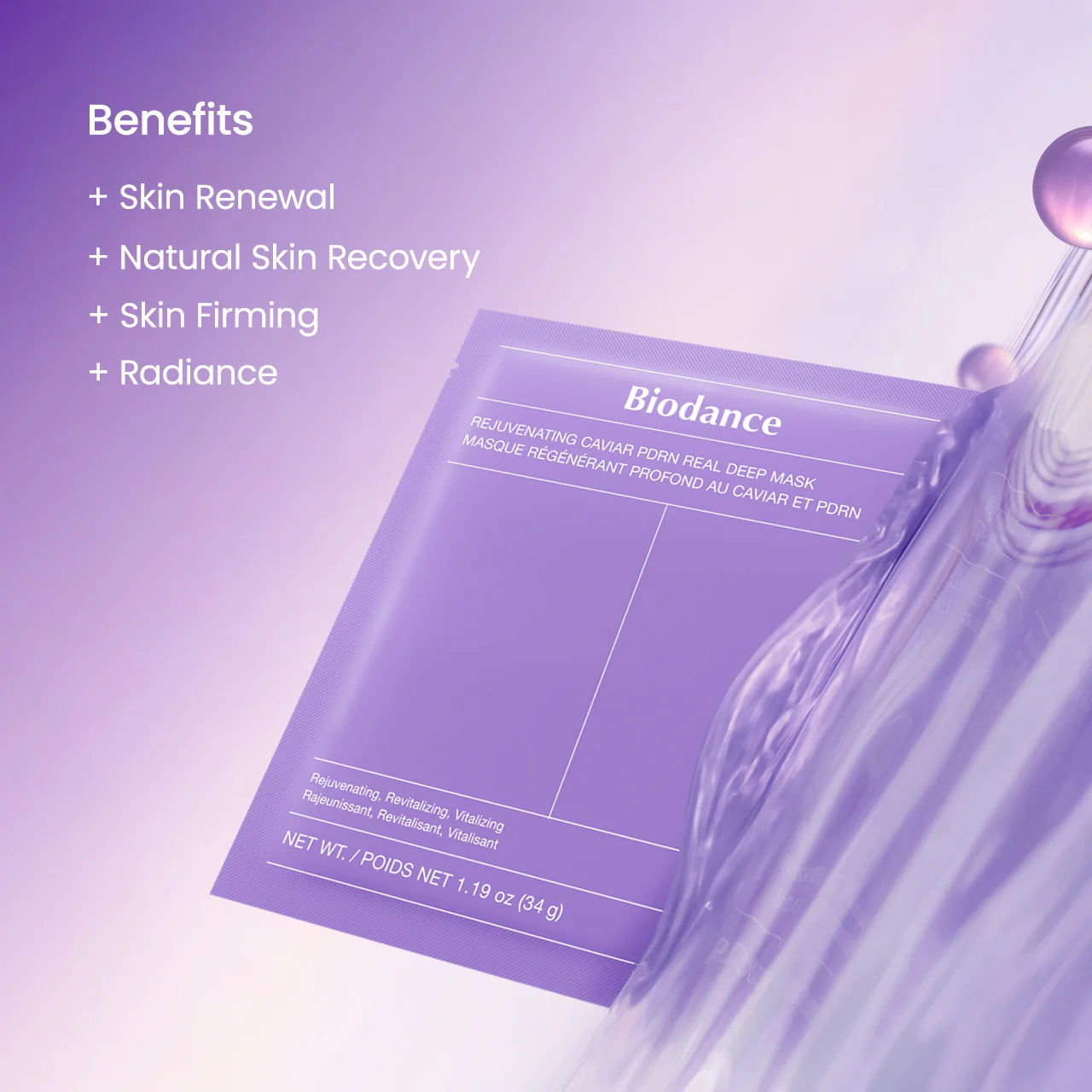 Rejuvenating Caviar PDRN Real Deep Mask – atjauninamoji kaukė su PDRN (4 vnt)