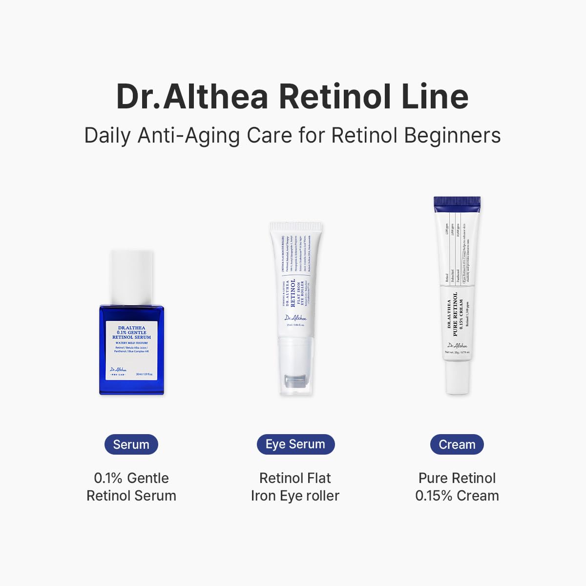DR.ALTHEA 0.1 Gentle Retinol Serum – serumas su 0,1 % retinoliu