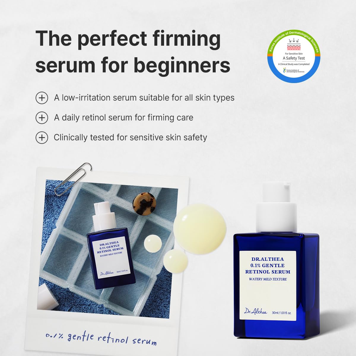 DR.ALTHEA 0.1 Gentle Retinol Serum – serumas su 0,1 % retinoliu