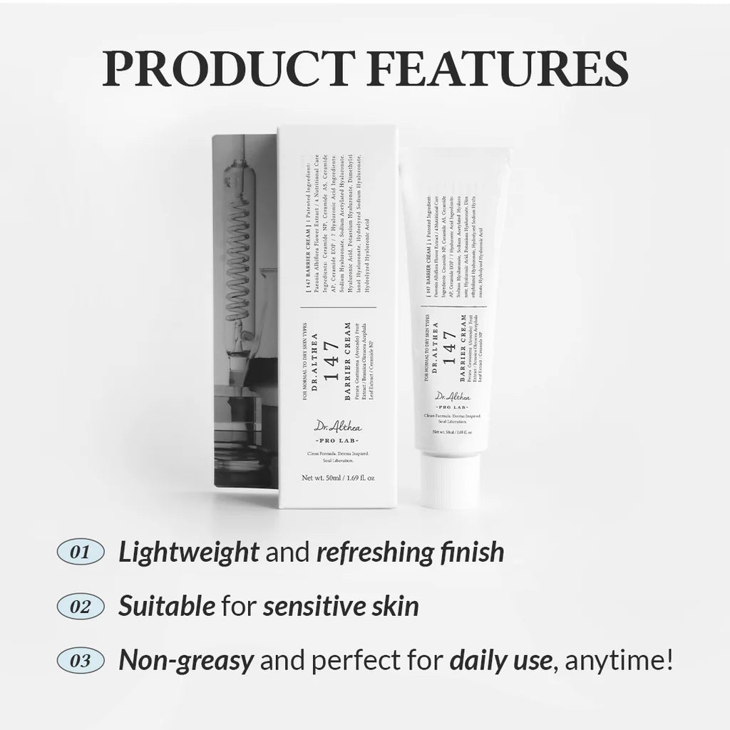 DR.ALTHEA 147 Barrier Cream – odos barjerą atkuriantis veido kremas