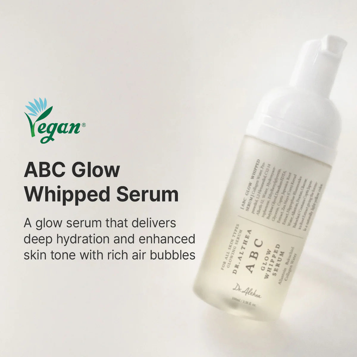 DR. ALTHEA ABC Glow Whipped Serum – skaistinantis ir drėkinantis veido serumas