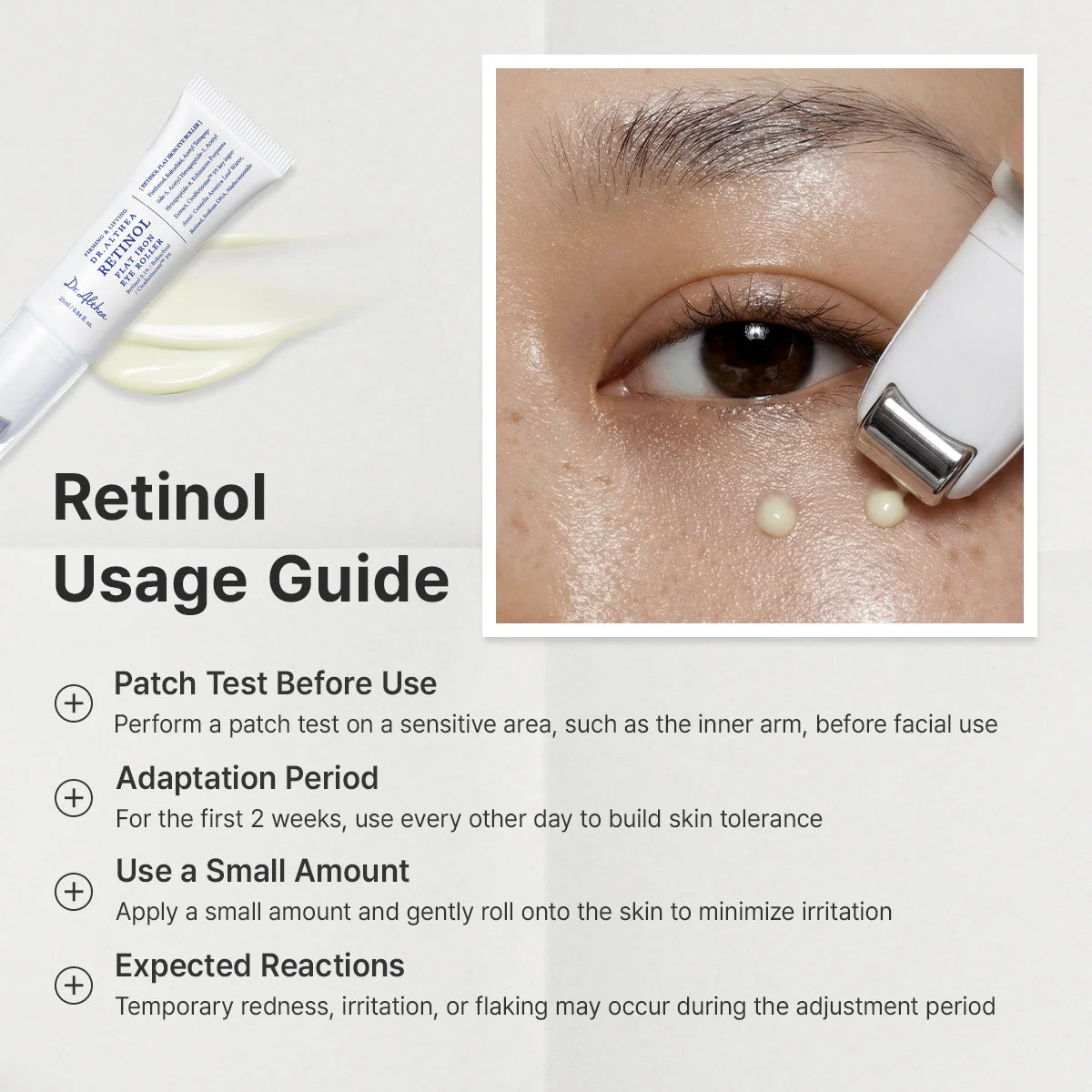 DR. ALTHEA Retinol Flat Iron Eye Roller – paakių serumas su retinoliu