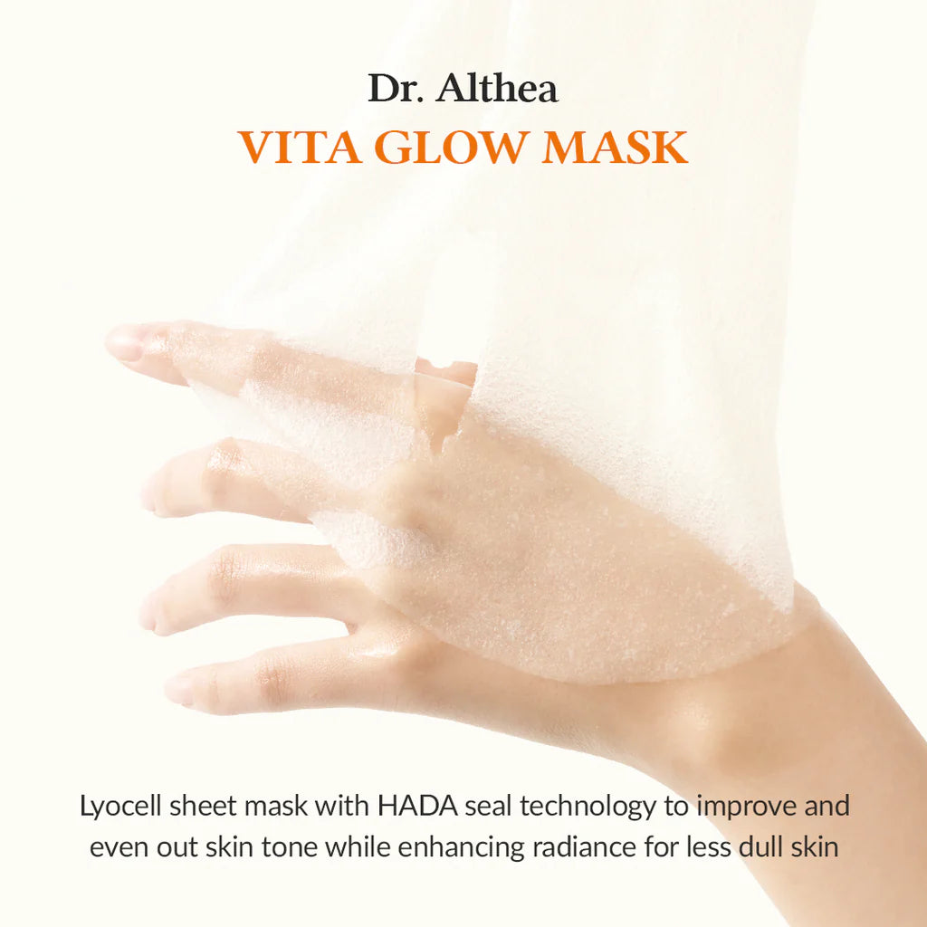 DR.ALTHEA Vita Glow Mask – skaistinanti lakštinė veido kaukė (1 vnt)