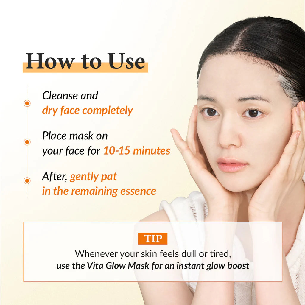 DR.ALTHEA Vita Glow Mask – skaistinanti lakštinė veido kaukė (1 vnt)