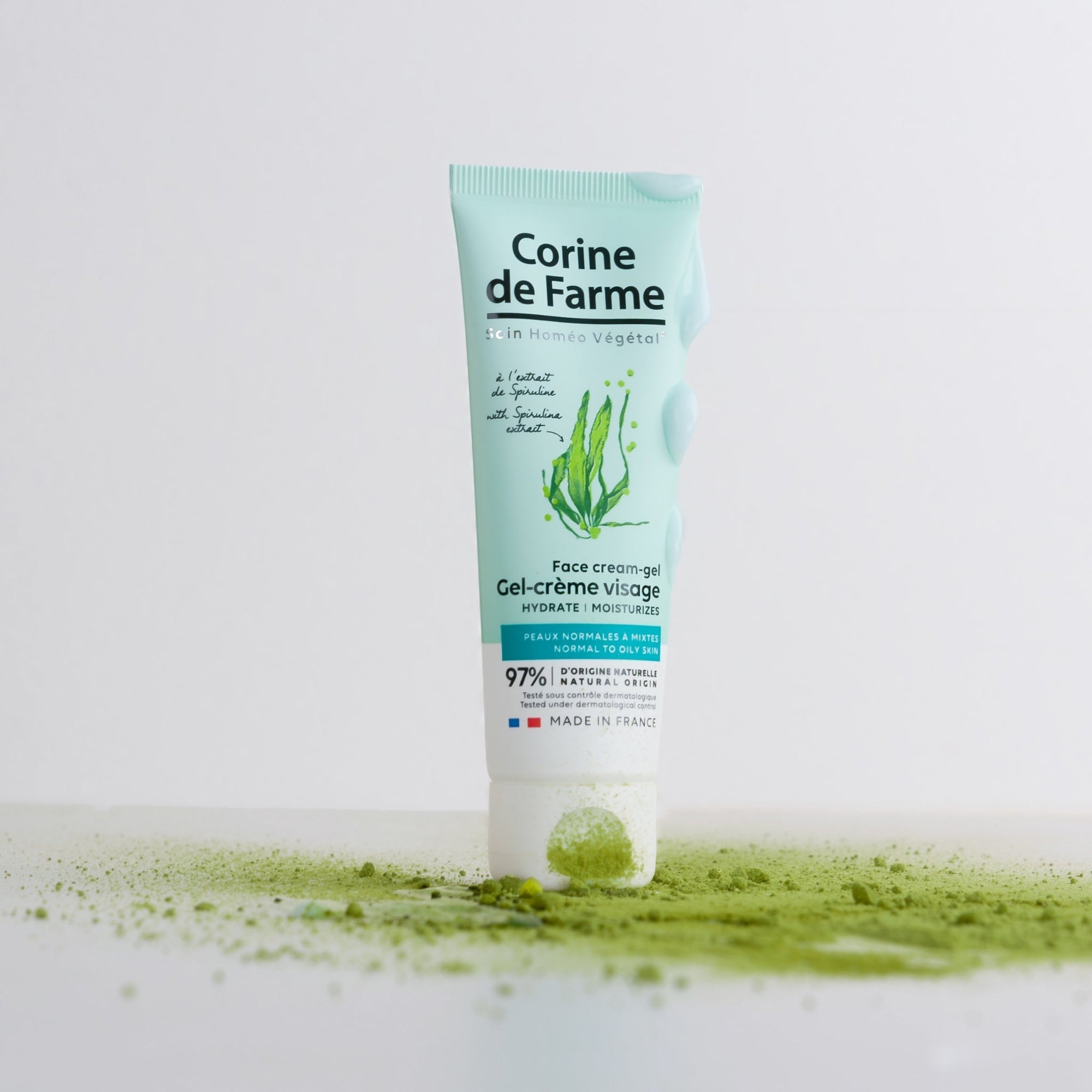 Drėkinamasis veido kremas su spirulinos ekstraktu