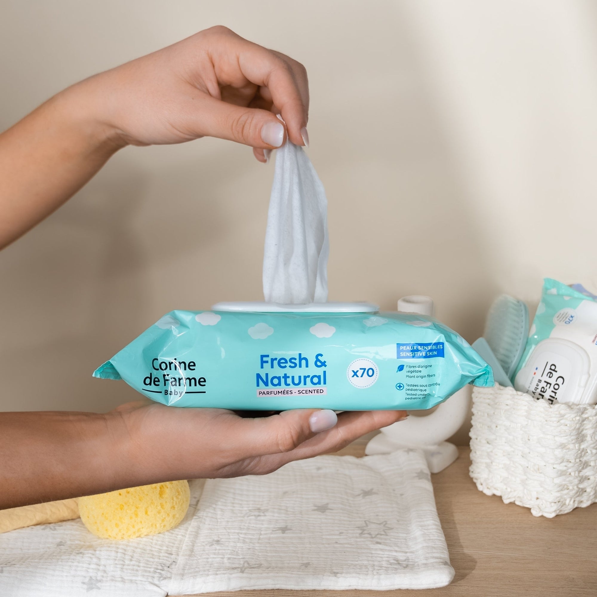 Fresh &amp; Natural drėgnos servetėlės kūdikiams ir vaikams