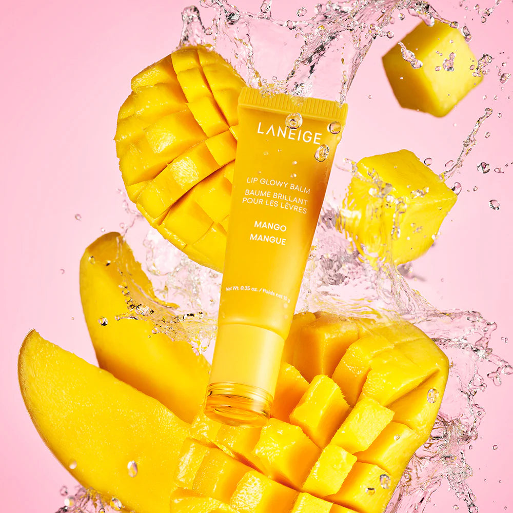 LANEIGE Lip Glowy Balm Mango – drėkinamasis lūpų balzamas