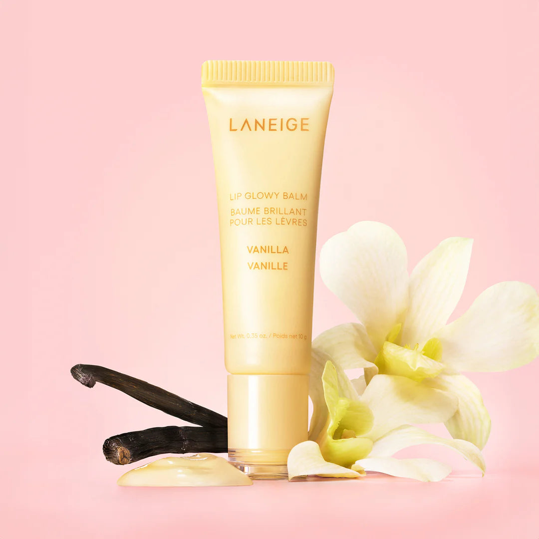LANEIGE Lip Glowy Balm Vanilla – drėkinamasis lūpų balzamas