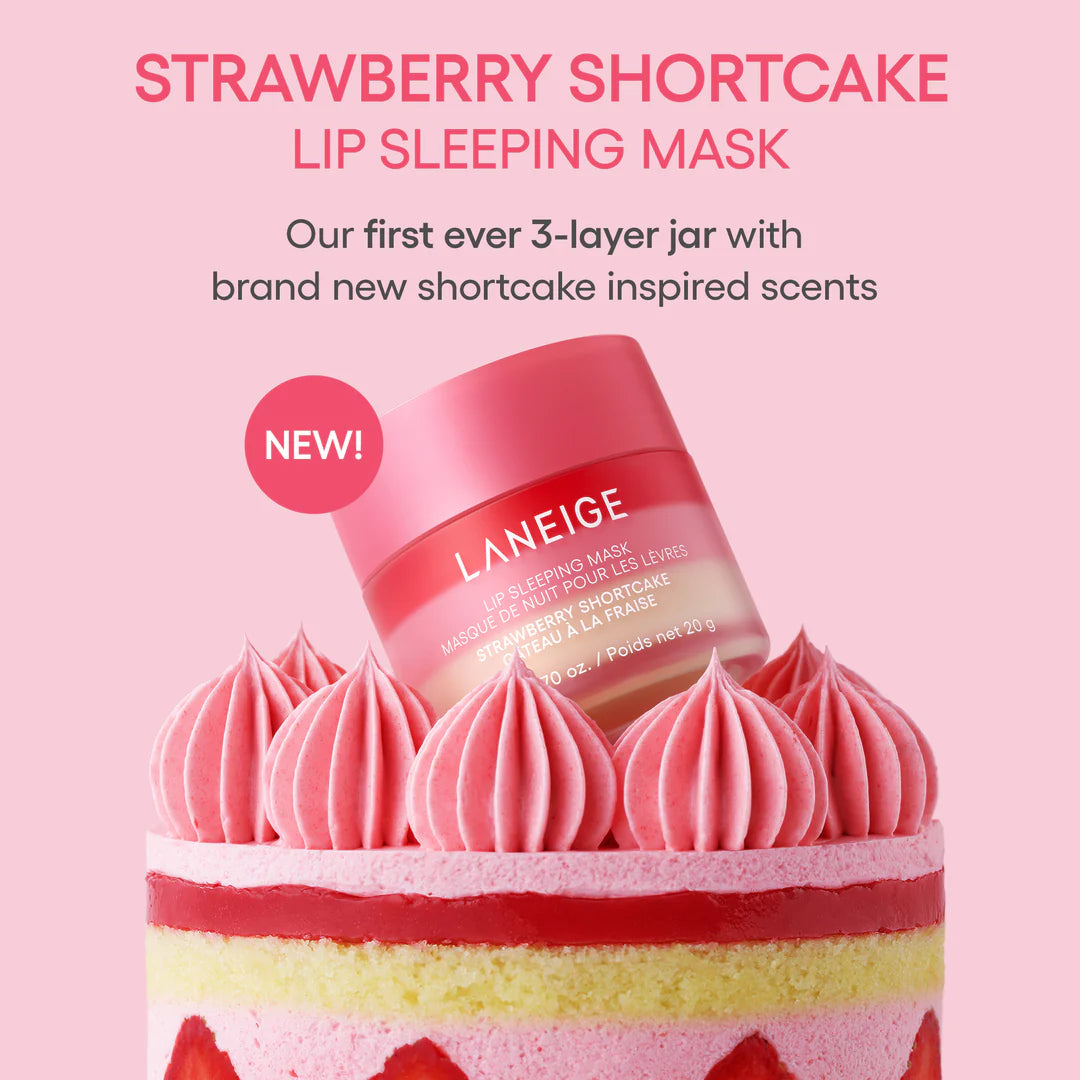 LANEIGE Lip Sleeping Mask Strawberry Shortcake – lūpų kaukė