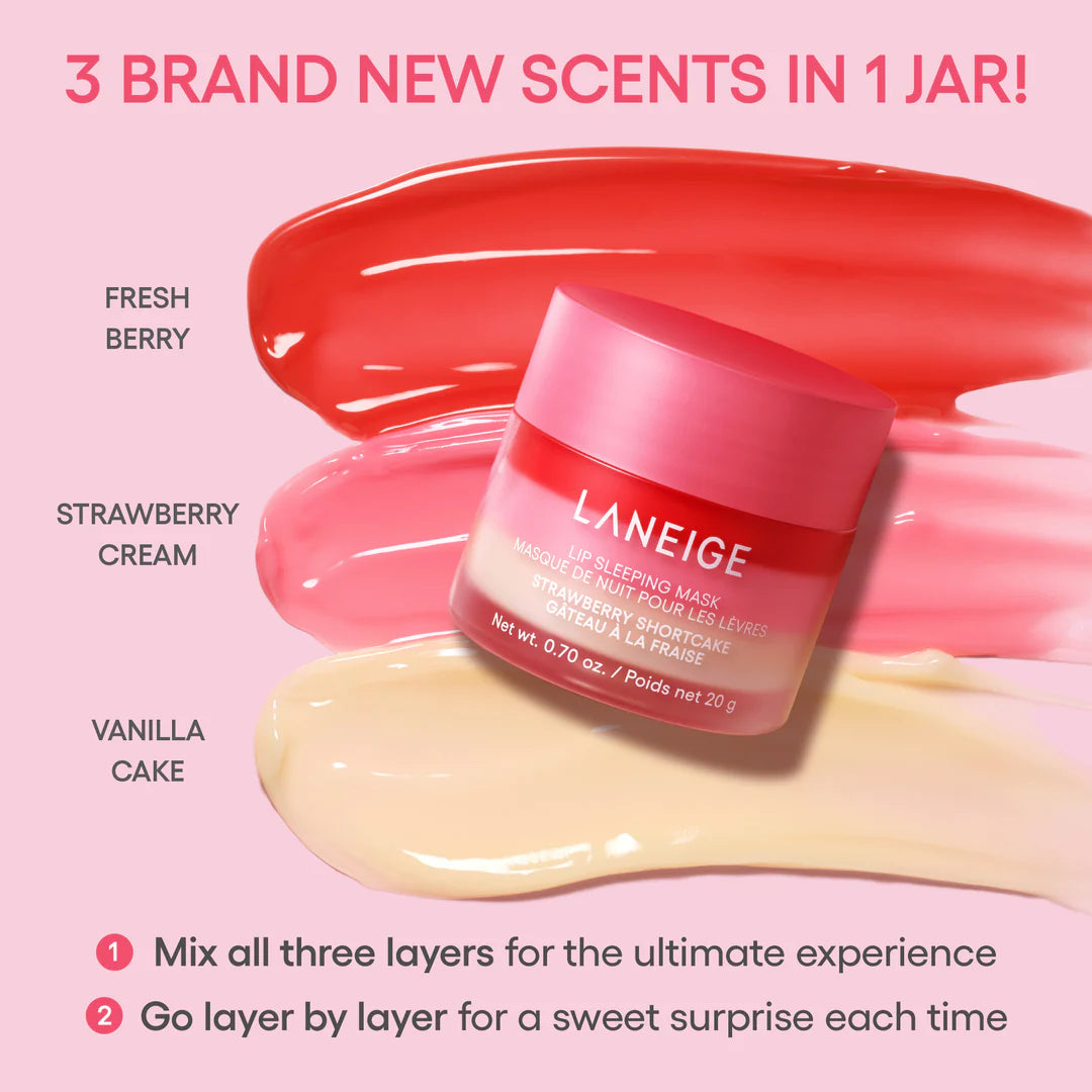 LANEIGE Lip Sleeping Mask Strawberry Shortcake – lūpų kaukė