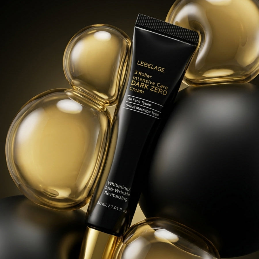 LEBELAGE 3 Roller Intensive Care Dark Zero Cream – skaistinamasis veido kremas su 3 volelių aplikatoriumi
