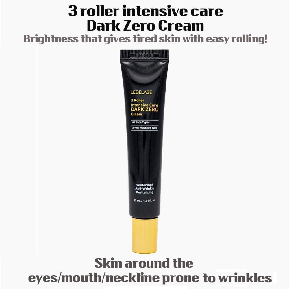LEBELAGE 3 Roller Intensive Care Dark Zero Cream – skaistinamasis veido kremas su 3 volelių aplikatoriumi