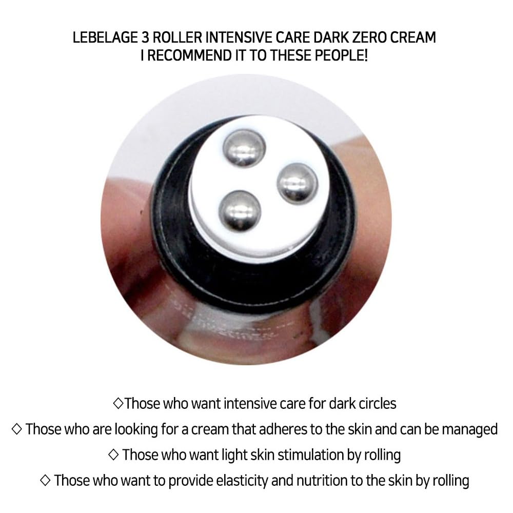 LEBELAGE 3 Roller Intensive Care Dark Zero Cream – skaistinamasis veido kremas su 3 volelių aplikatoriumi