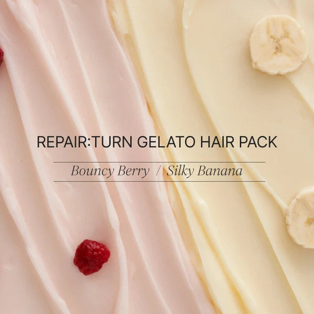 LILYEVE Repair Gelato Hair Pack Silky Banana – atkuriamoji plaukų kaukė žvilgesiui