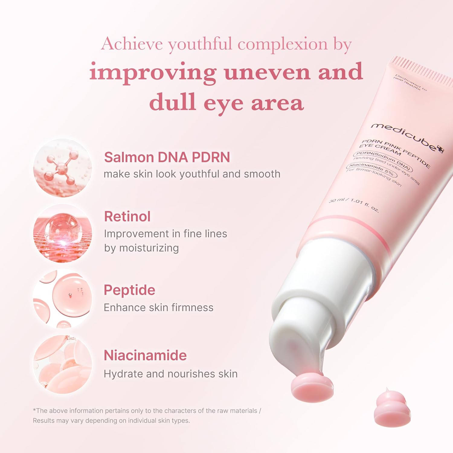 MEDICUBE PDRN Pink Peptide Eye Cream – stangrinantis paakių kremas