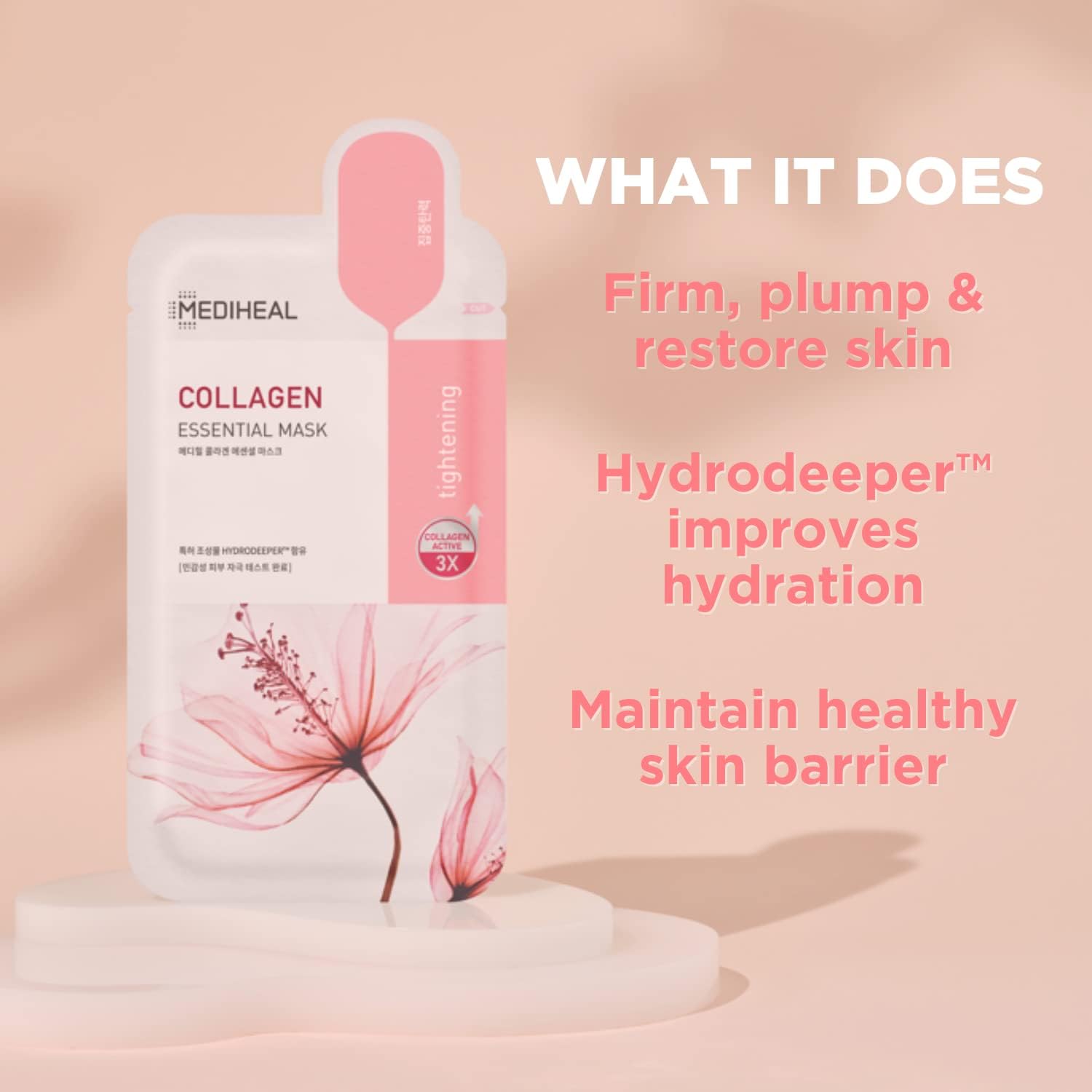 MEDIHEAL Collagen Essential Mask Core Firming – stangrinanti veido kaukė su kolagenu
