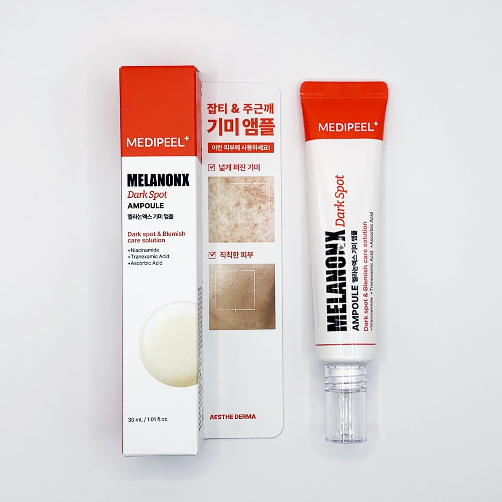 MEDIPEEL Melanon X Dark Spot Ampoule – pigmentines dėmes mažinanti ir skaistinanti veido ampulė