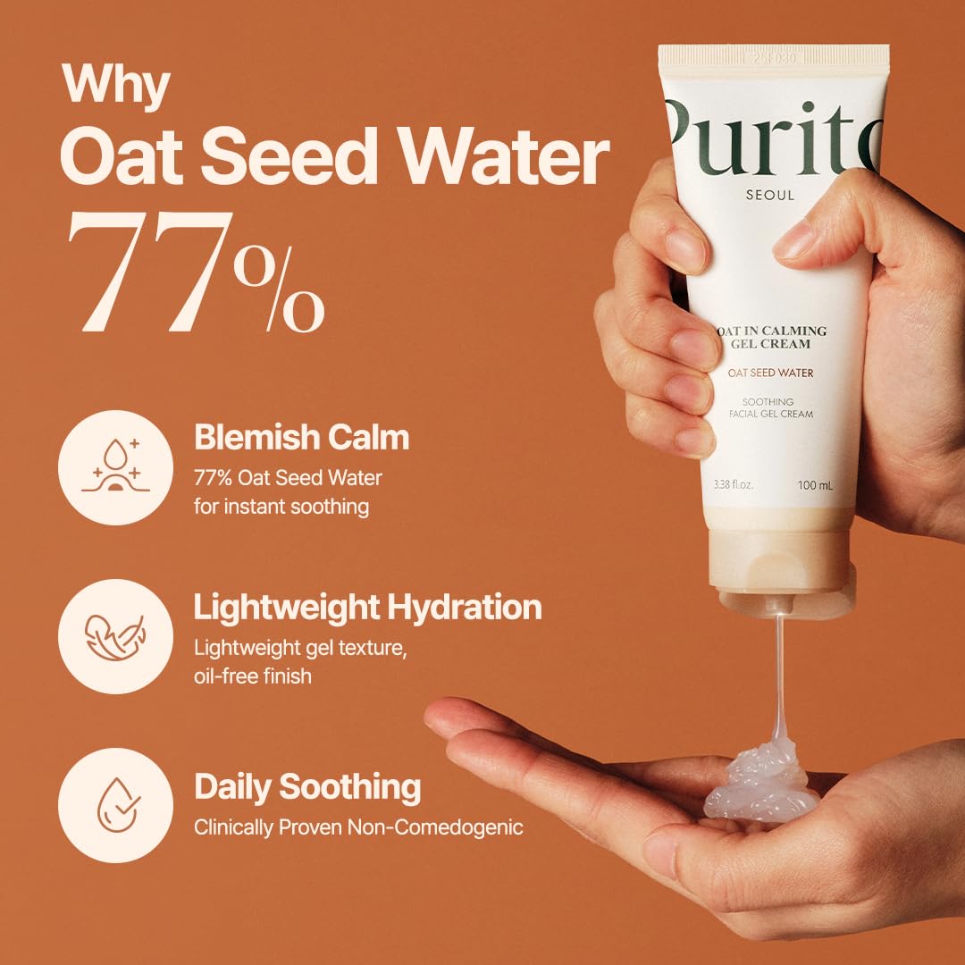 PURITO SEOUL Oat-in Calming Gel Cream – raminamasis gelinis veido kremas