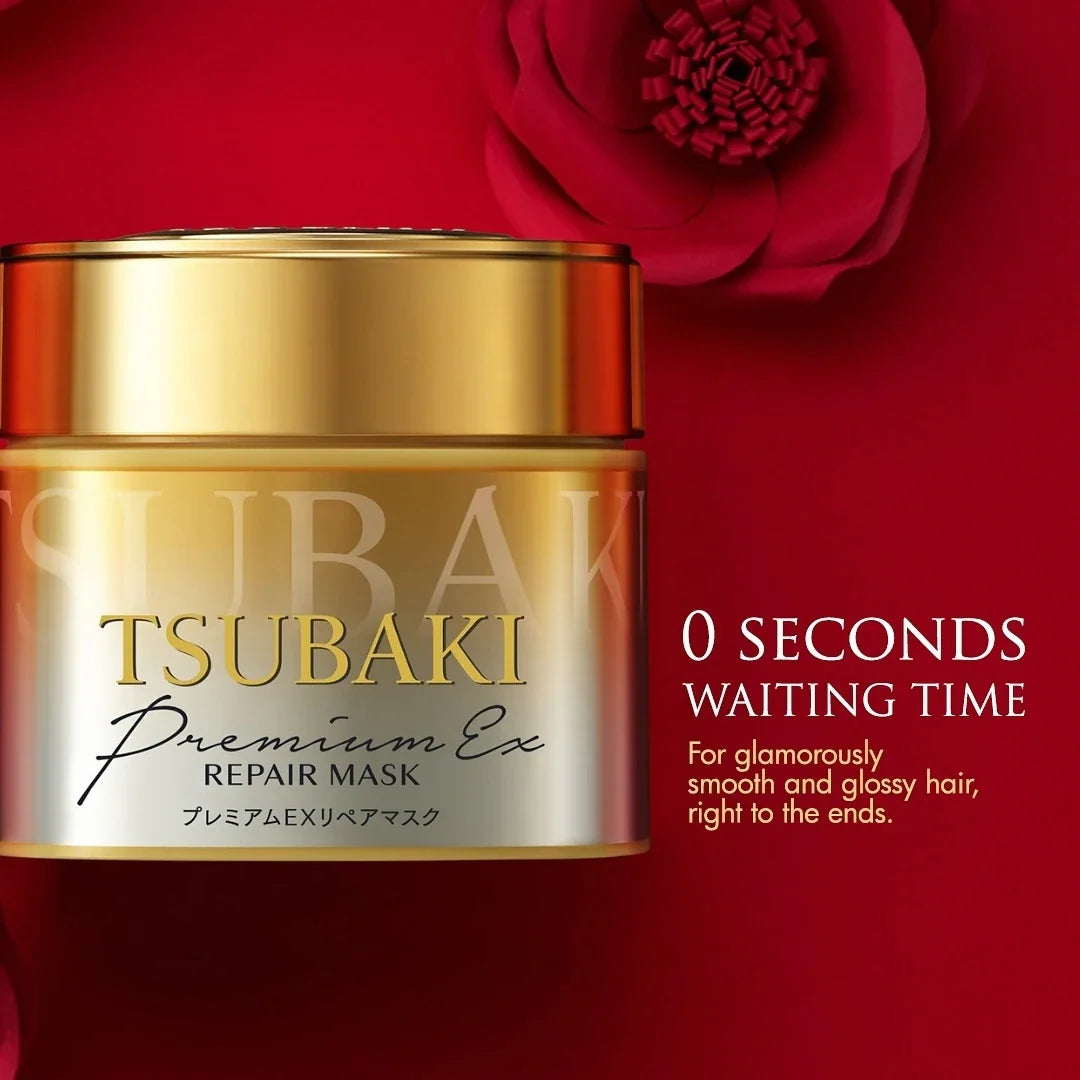 SHISEIDO TSUBAKI Premium EX Repair Mask – intensyviai atkurianti plaukų kaukė