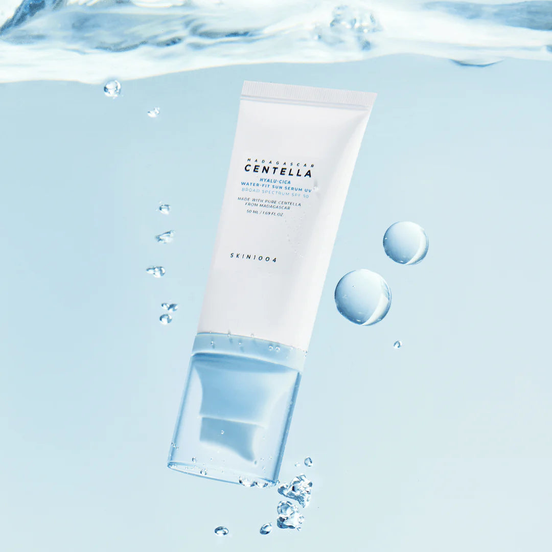 SKIN1004 Twin Pack: Madagascar Centella Hyalu-Cica Water-Fit Sun Serum – apsauginis kremas nuo saulės (dviguba pakuotė)