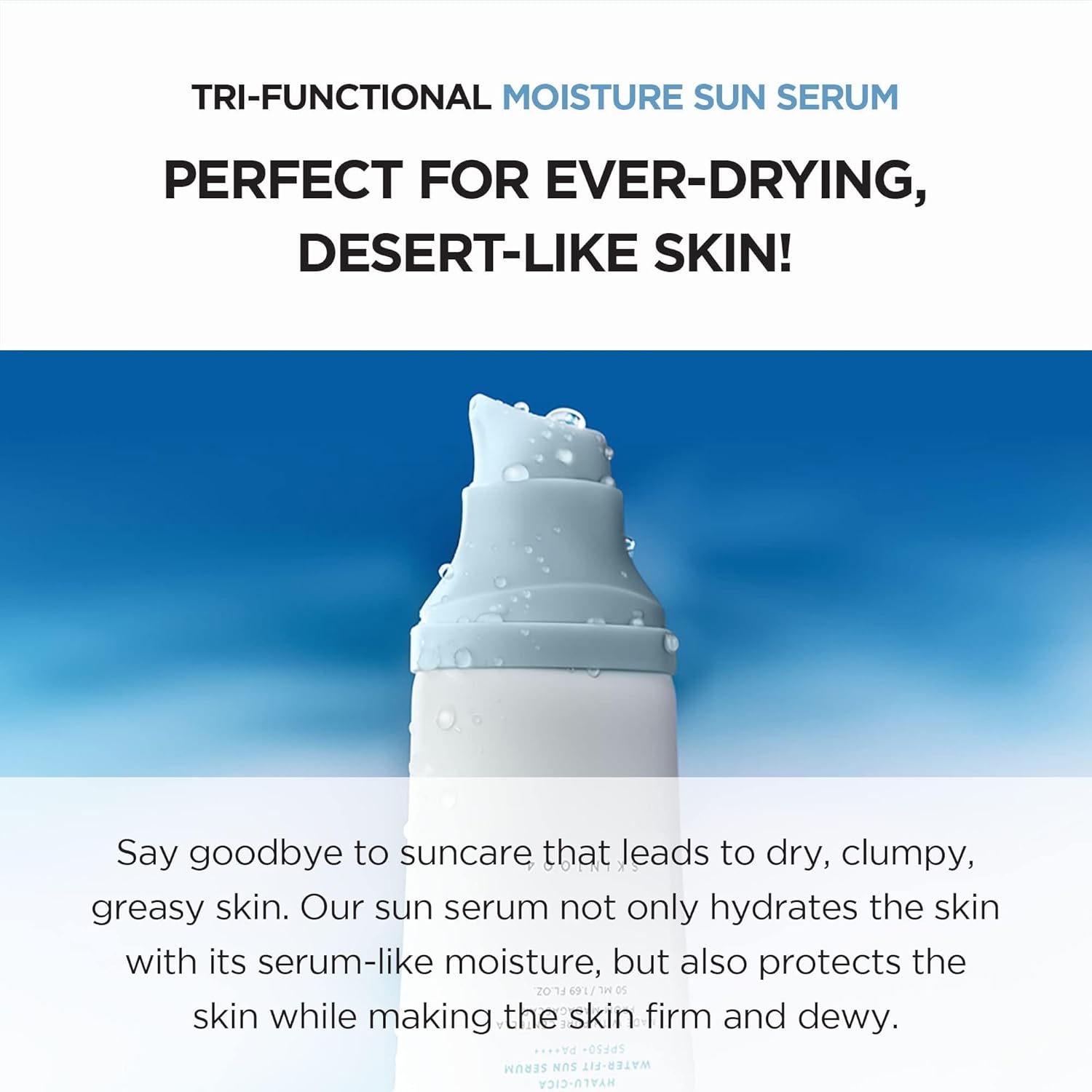 SKIN1004 Madagascar Centella Hyalu-Cica Water-Fit Sun Serum – apsauginis kremas nuo saulės