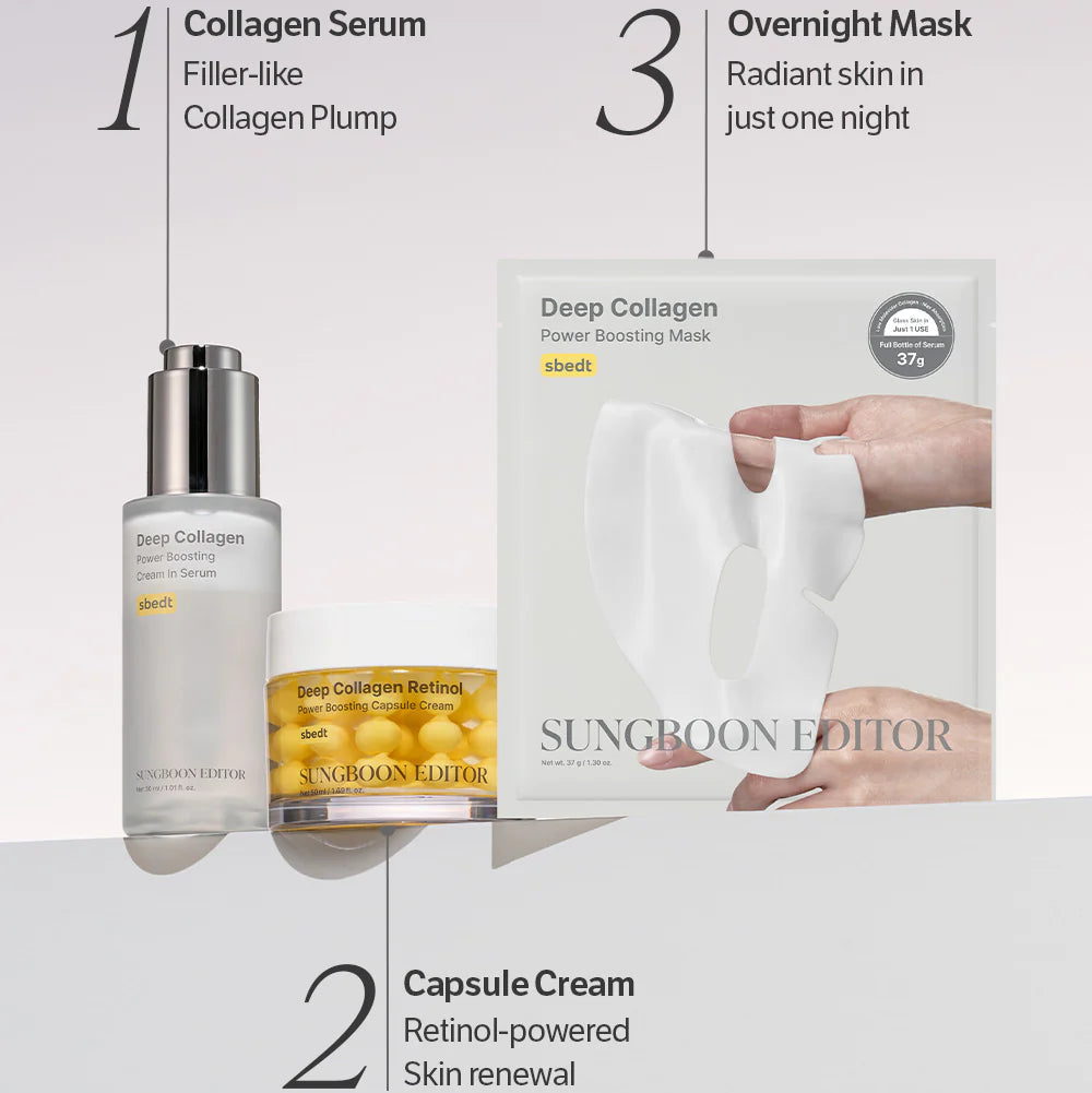 SUNGBOON EDITOR Deep Collagen Power Boosting Cream In Serum – stiprinamasis veido serumas-kremas