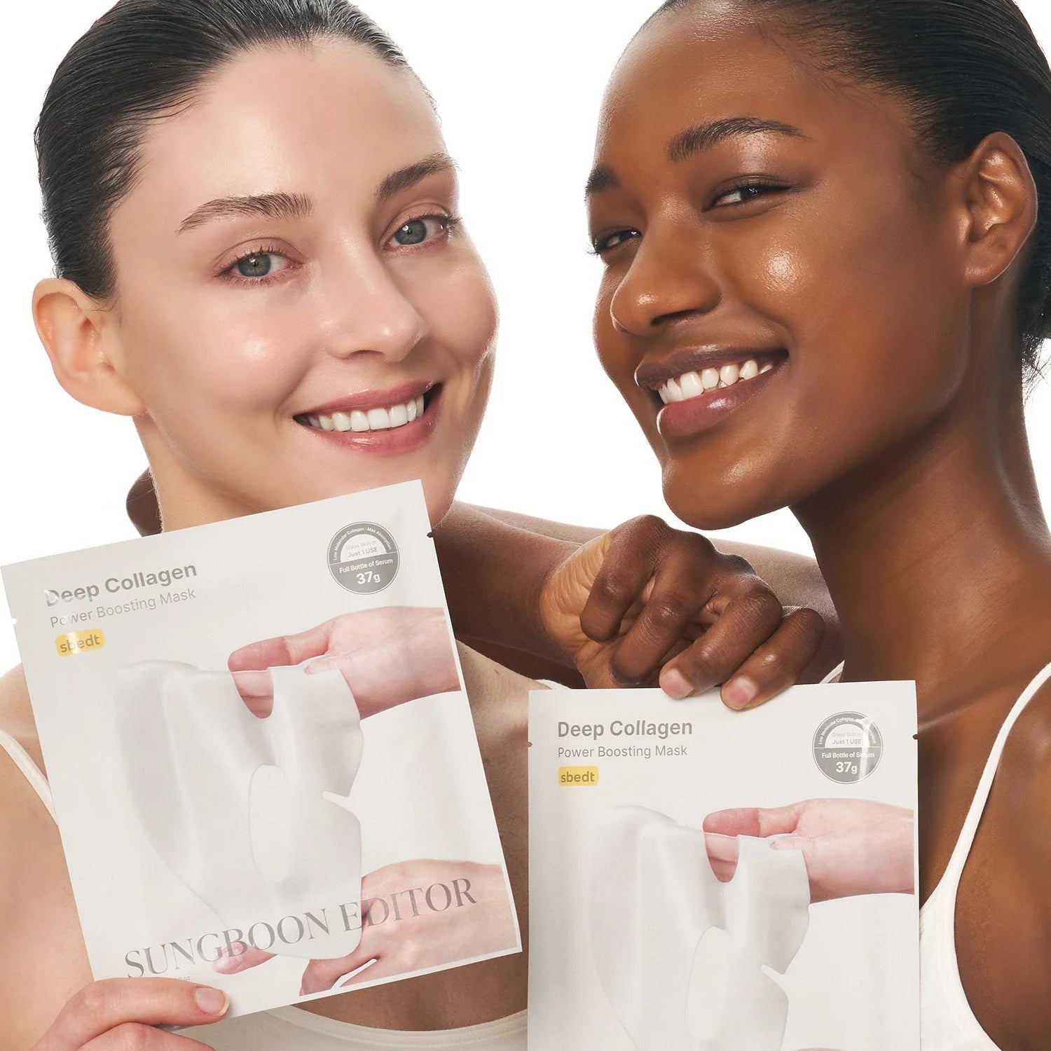 SUNGBOON EDITOR Deep Collagen Power Boosting Mask – intensyviai drėkinanti kolageno hidrogelinė veido kaukė