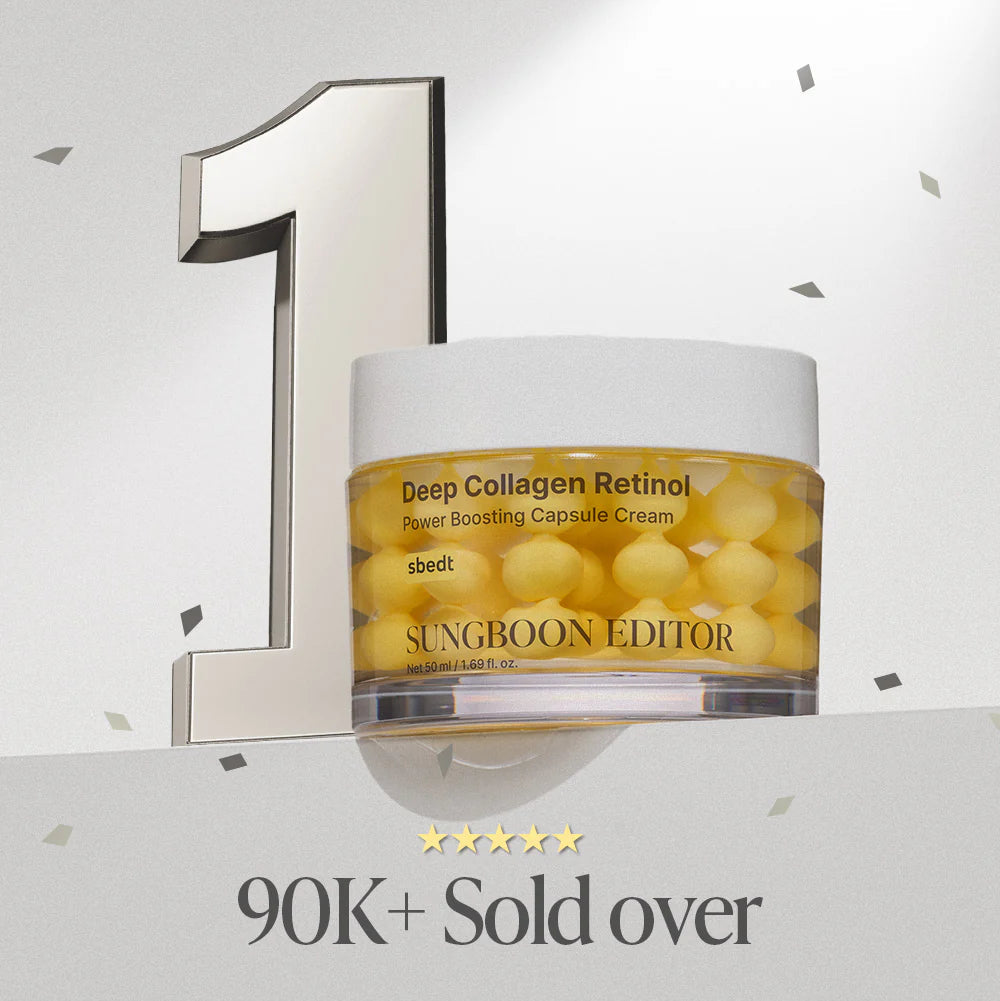 SUNGBOON EDITOR Deep Collagen Retinol Power Boosting Capsule Cream – stiprinamasis kapsulių veido kremas