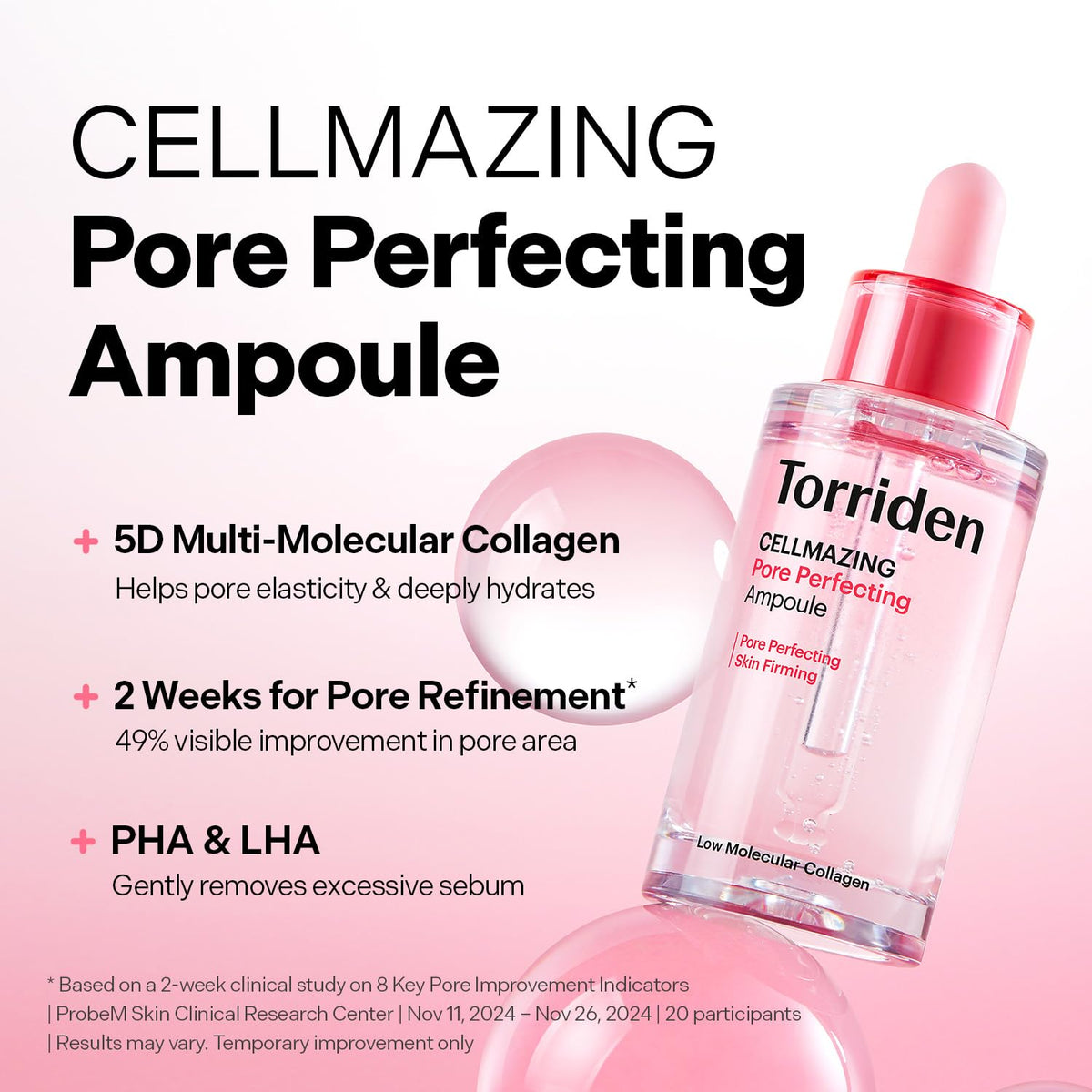 TORRIDEN CELLMAZING Pore Perfecting Ampoule – stangrinantis veido serumas